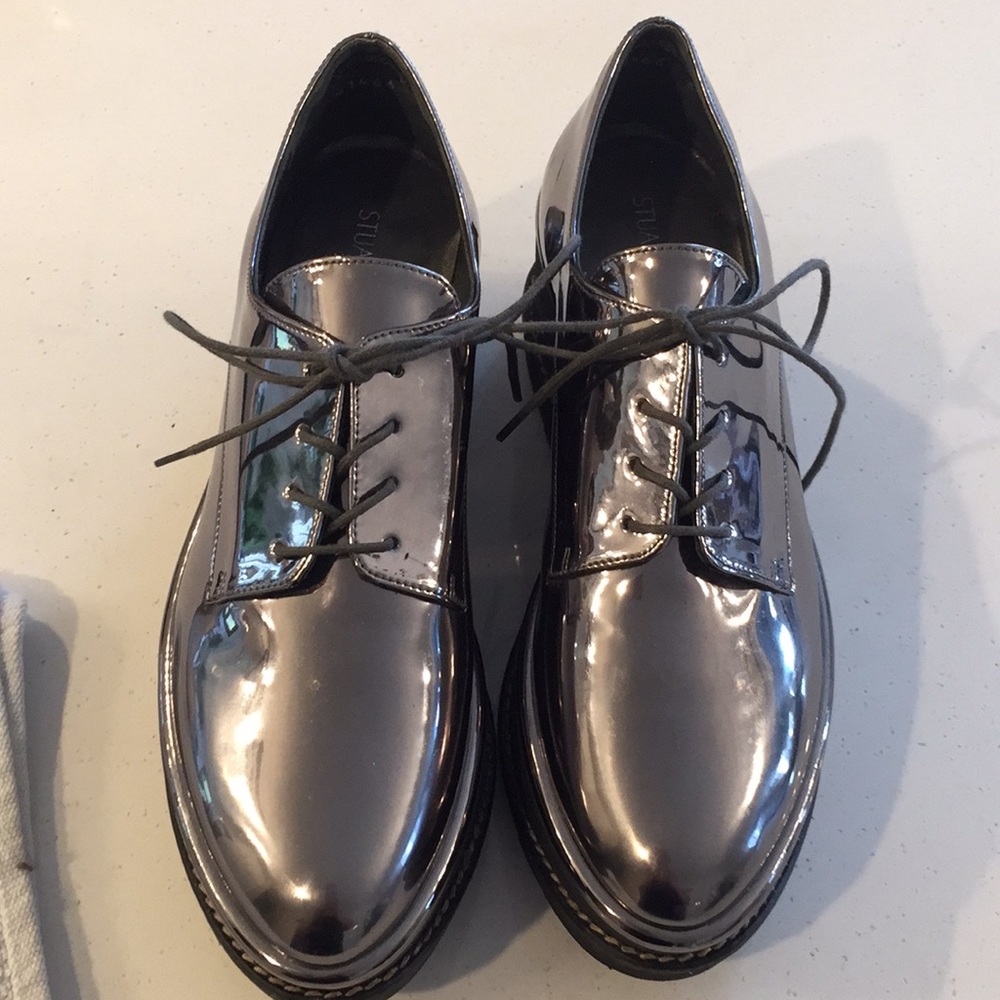 Stuart Weizmann Mirror Platform Kent Loafers - Picture 4 of 5